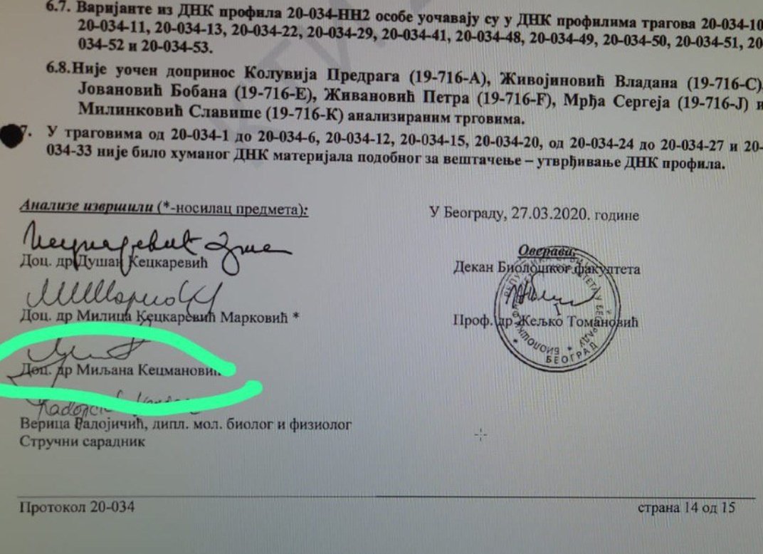 DavidDBabic's tweet photo. #BREAKING Miljana Kecmanović, majka masovnog ubice iz Ribnikara, ne samo što je kao sudski veštak kontaminirala i uklanjala tragove u pojedinim veoma poznatim istragama, kao što piše u ovom tekstu, ona je bila i jedan od glavnih i direktnih izvršilaca fingiranja i montiranja DNK tragova, udela THC u biljkama i sličnih "dokaza" nastalih na nezakonit način i u krajnje volšebnim okolnostima u slučaju #Jovanjica ⬇️⬇️⬇️
https://t.co/23T0ohoMlD