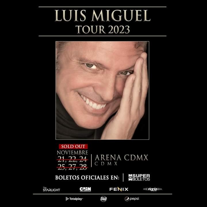 ¡Impresionante!

🇲🇽🔥❗6 SOLD OUT ❗🔥 《Arena CDMX》🇲🇽

¡Maravilloso, Incondicionales!

#LuisMiguel
#LuisMiguelEnMéxico
#LuisMiguelTour2023