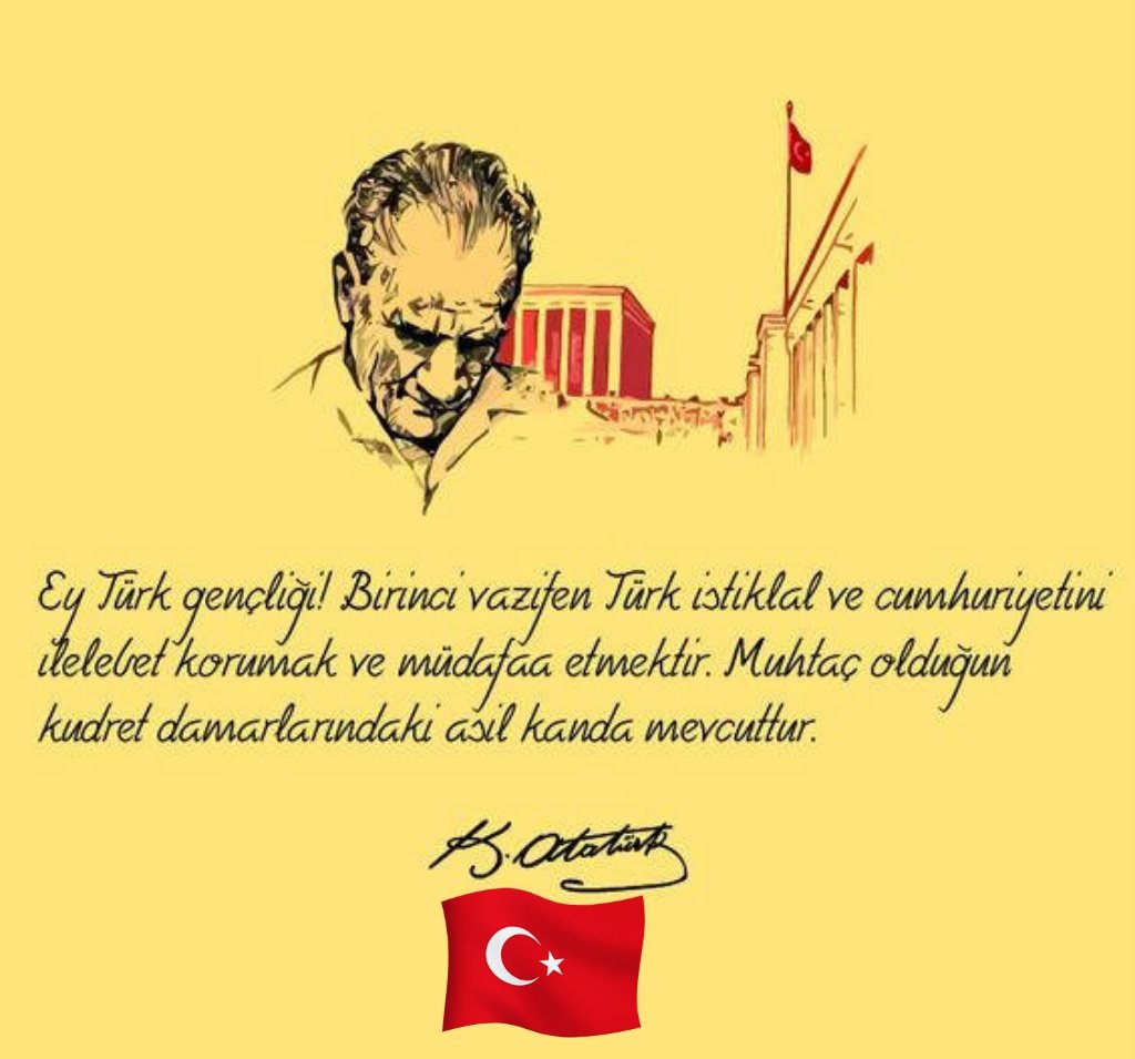 #19Mayıs Atatürk'ü Anma, Gençlik ve Spor Bayramı kutlu olsun.
