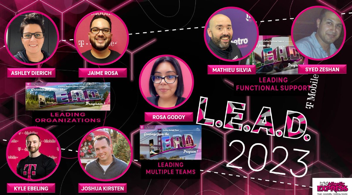 MSilvia's tweet photo. Flattered, Humbled, & Appreciative 2 be part of the @TMobile L.E.A.D Class of ‘23! Congrats 2 all my fellow classmates/mentors! Let’s Go! Continue my learning from the best @kcampbel46 @thayesnet @MichaelZukowsky
#followmyLEAD #LeadingFunctionalSupport #MidAtlanticExpress https://t.co/fdLpDM6NXx