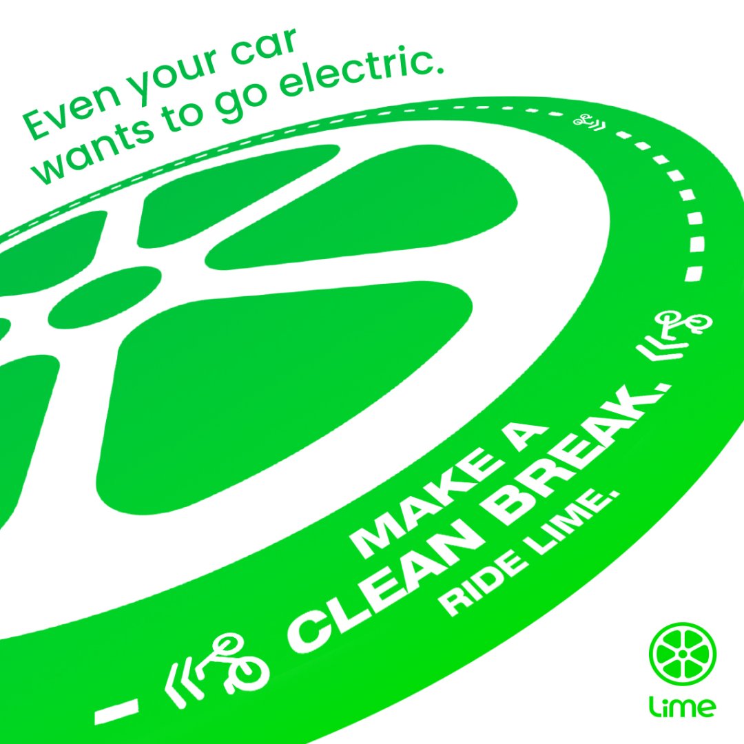 limebike's tweet photo. 🚩 Gas. Traffic. How many red flags can you ignore?

This week, we launched our latest global brand campaign - “Make a Clean Break” brought to life by our in-house creative team, encouraging people around the world that although changes in routine can be hard, a better world is possible when we choose greener transportation options and drive less.

See why it's time to #MakeACleanBreak: https://t.co/7j6elMw7wU