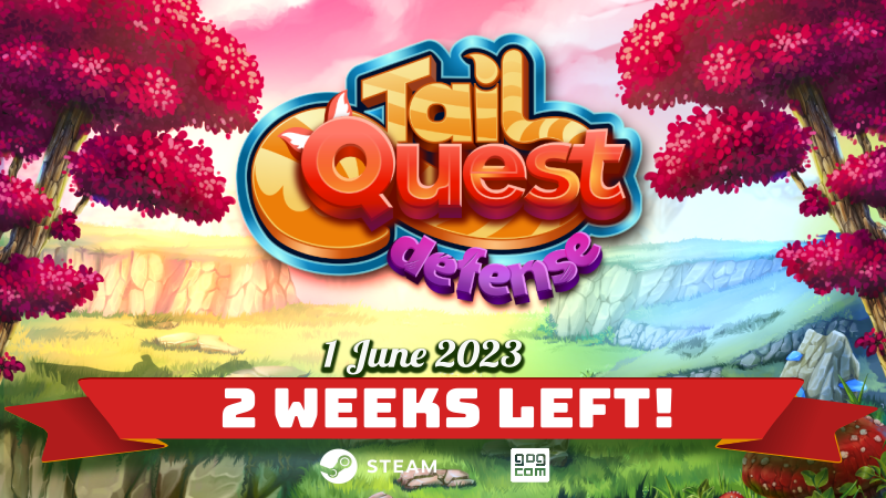 Only two more weeks until release! 🥳🥳 Steam store.steampowered.com/app/824090/Tai… GOG gog.com/pl/game/tailqu… #game #cozy #TailQuest #gamer #indiegame #godotengine