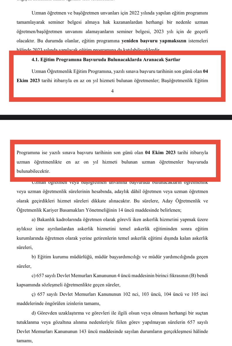 Uzman öğretmenlik için kılavuz yayınlandı. Kılavuza göre şart 10 yıl olarak açıklandı. <a href="/prof_mahmutozer/">Mahmut Özer</a>