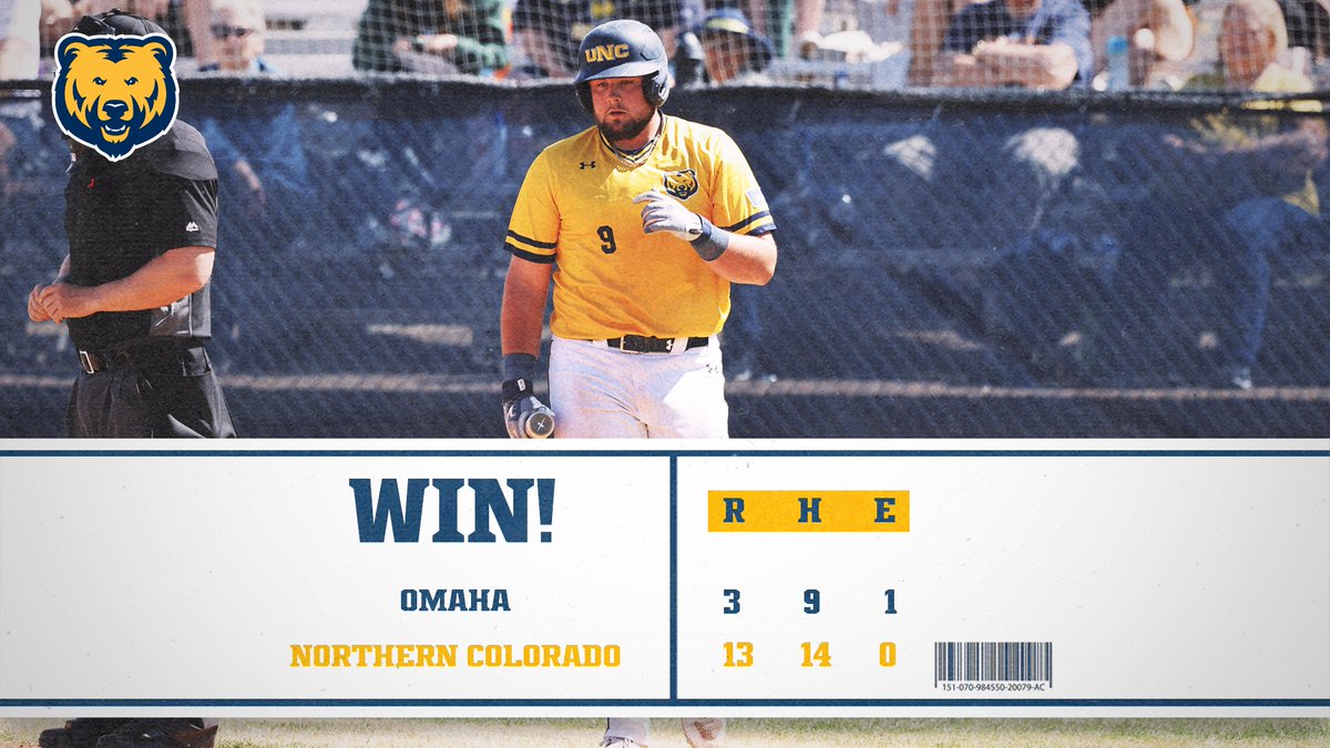 That's a Bears run-rule win! Wagner went a perfect 3-for-3 and had 4 RBI

#GetUpGreeley🐻⚾