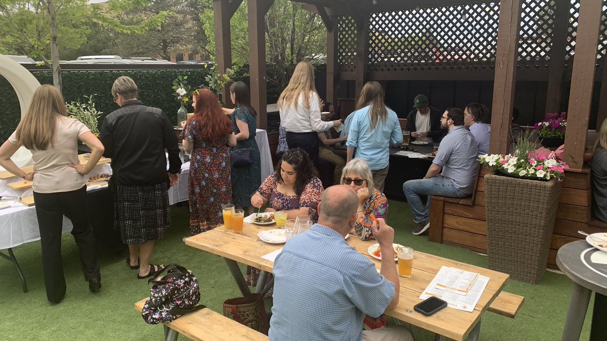 stemschoolHR's tweet photo. What a wonderful way to celebrate graduation and the end of the school year.  STEM current and some former staff gathered at ViewHouse for food, games and socializing as everyone reflected on another successful year.  

#celebration #viewhouse #games #teamwork #IgniteTheSpark https://t.co/xgAlQLEjUx