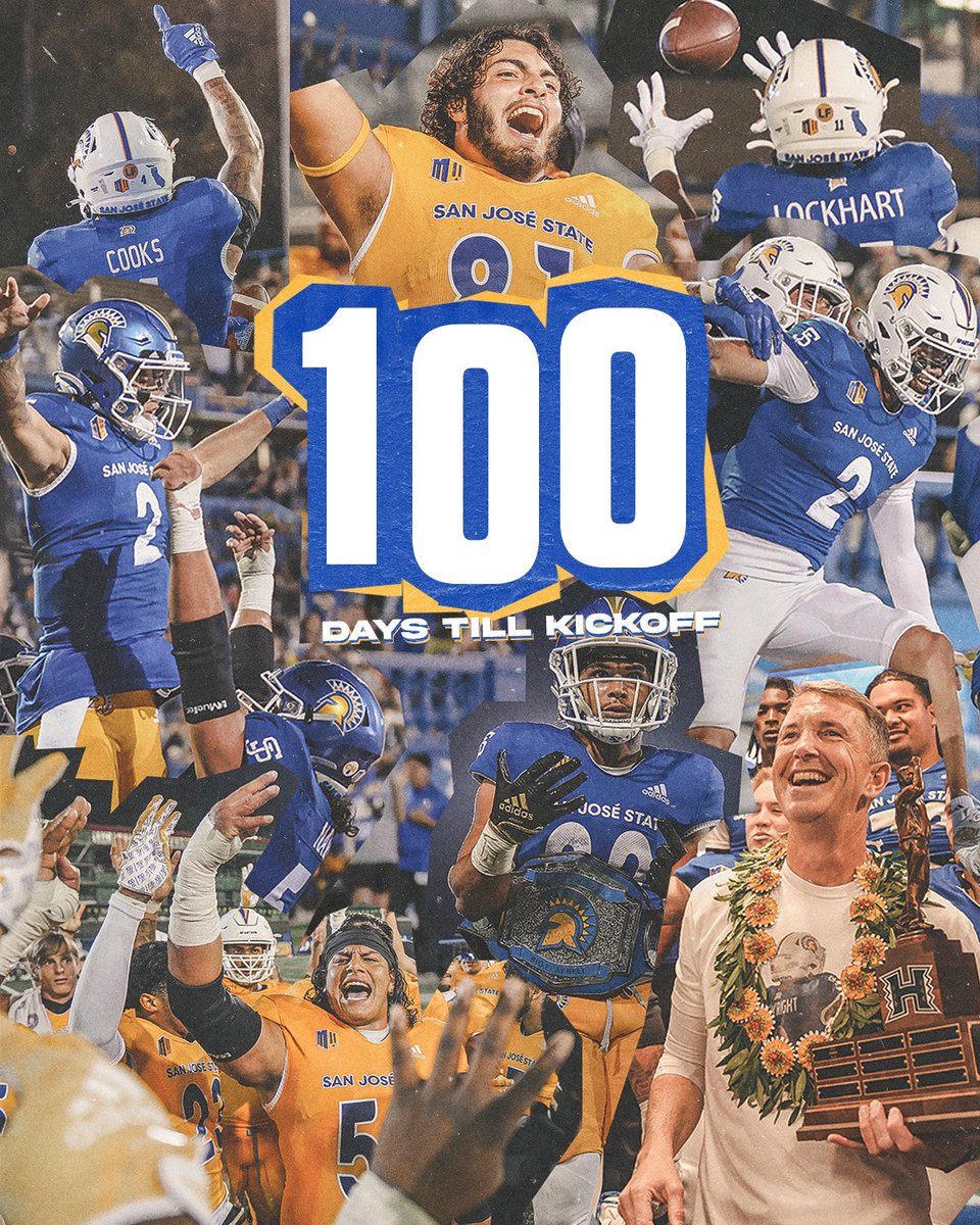 100 days till kickoff 🏈 #ClimbTheMountain | #AllSpartans