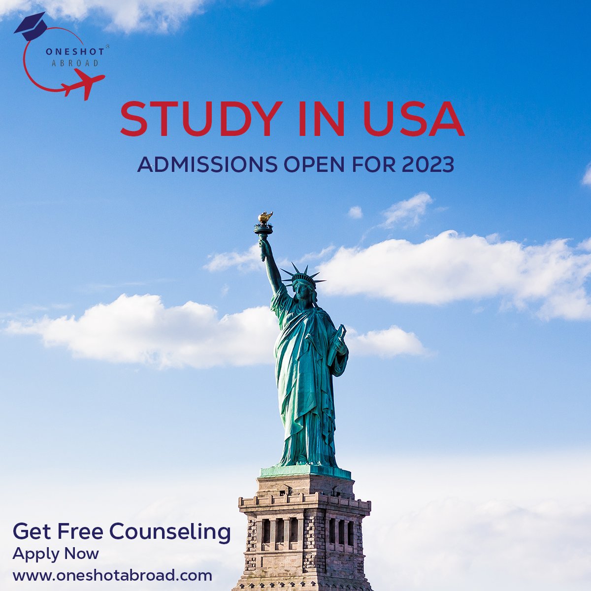 Study in USA

Admissions Open for 2023

Enroll Now @oneshotabroad
.
.
.
.
.
#studyincanada #studyinuk #studyinusa #studyabroad #expertcounsellor #expertcounselling #studyabroadconsultants #education #ukworkpermit