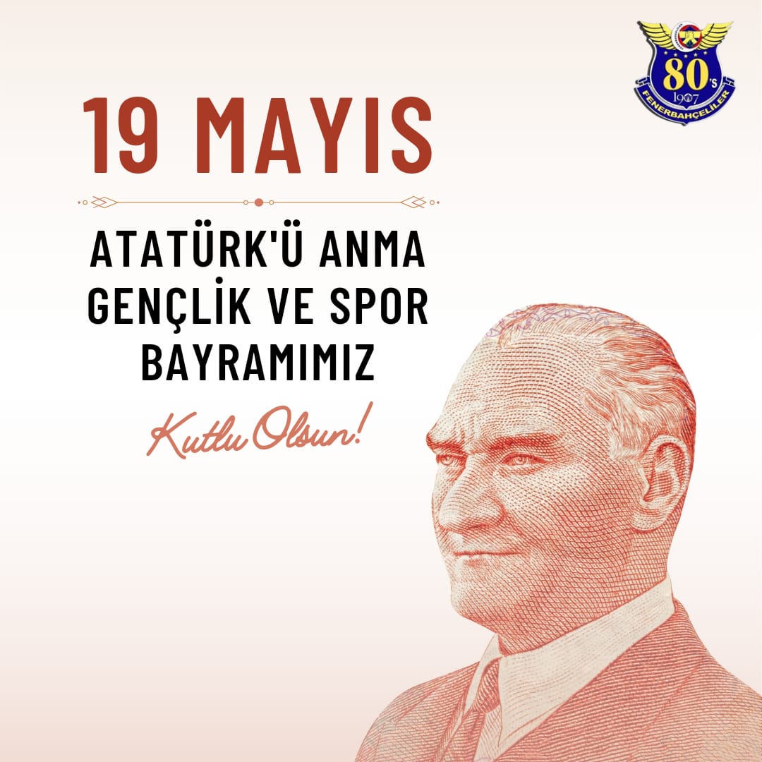 #cumhuriyet in bekcileriyiz ilelebet.
<a href="/Fenerbahce/">Fenerbahçe SK</a> 
<a href="/80sFenerbahceli/">80's FENERBAHÇELİLER</a> 
<a href="/80sRamazan/">Ramazan Çetinkaya..Fenerbahçeliler</a> 
#19MayısGenclikveSporBayramı 
#19Mayıs1919 
#19MAYIS
