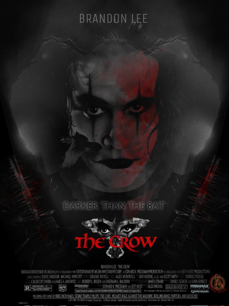 Well, I made a new poster for "#TheCrow"🖤
I hope you appreciate it? 
Absolutely new poster design.
Designed by <a href="/IrenPodOfficial/">Iren 𖹙od𒌋💙</a>
Art account IG : FB : @thecrowalife  @crowalife
#Crow #BrandonLee #artwork #posterdesign #EricDraven #gothic #movie #movies  #horrorfilms #horrorfan