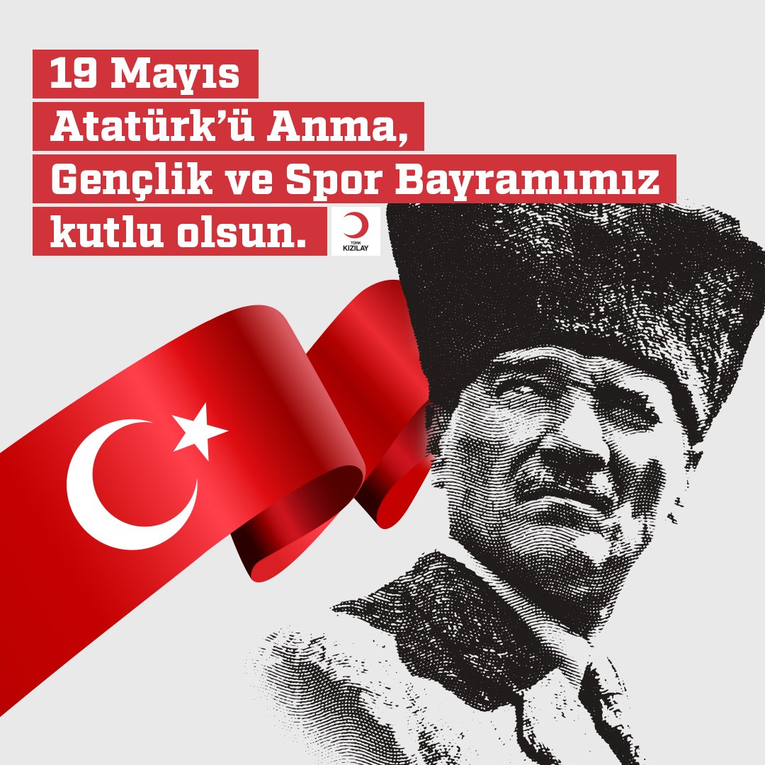 Gazi Mustafa Kemal Atatürk'ü saygı ve sevgi ile anıyor; 19 Mayıs Atatürk'ü Anma, Gençlik ve Spor Bayramımızı kutluyoruz! 🤸 ⛹️ 🤾 #19Mayıs 🇹🇷