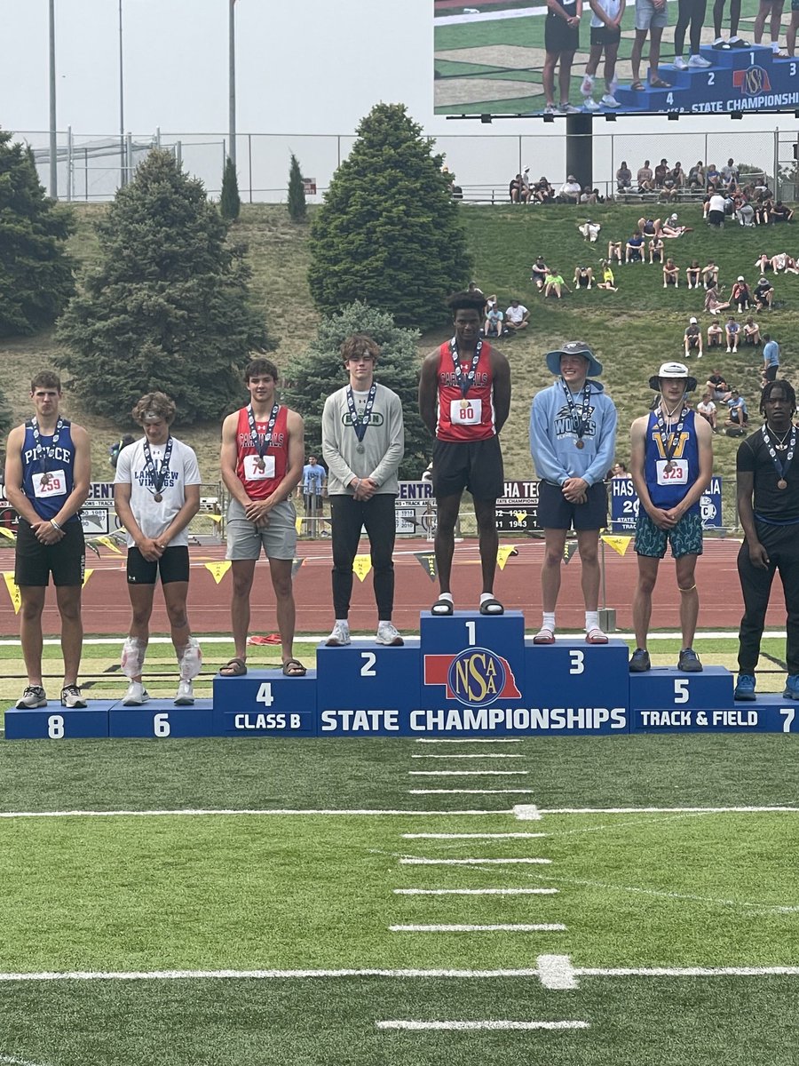 Podium pics of the 4x100 and 110 hurdles! ⁦⁦<a href="/ChadronHS/">Chadron High School</a>⁩
