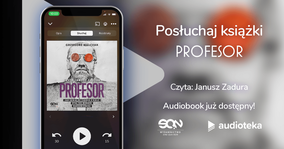 GrzesiekWalczak's tweet image. Stało się. Dzięki @SQNPublishing od dziś "Profesora" można nie tylko poczytać, ale też posłuchać. Na razie na @audioteka. Czyta świetny Janusz Zadura.