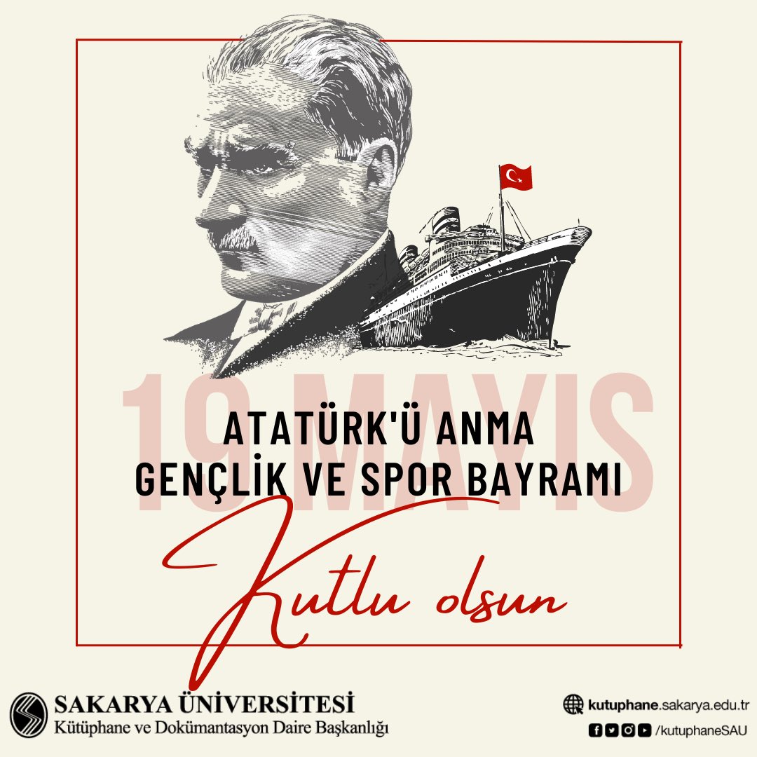19 Mayıs 1919 Atatürk’ü Anma Gençlik ve Spor Bayramımız kutlu olsun 🤗🇹🇷🎈

#19mayıs1919 
#Atatürk
#sakaryauni 
#sakaryauniversitesikutuphanesi 
#19mayısatatürküanmagençlikvesporbayramı