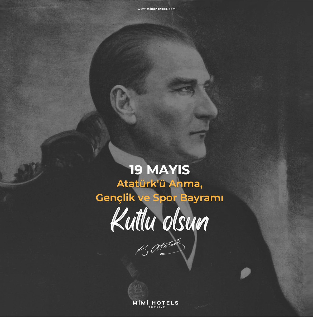 19 Mayıs Atatürk'ü Anma Gençlik ve Spor Bayramınız kutlu olsun! 

mimicappadocia.com
mimihotels.com
