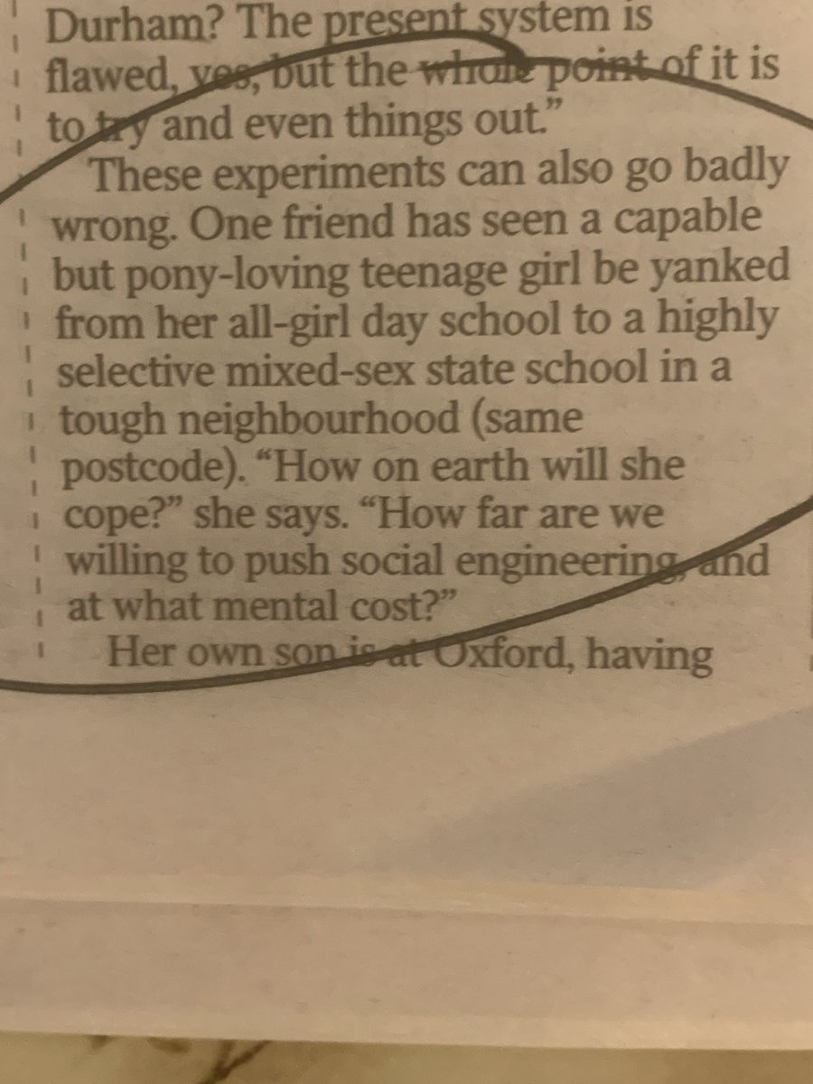 DavidJ_Brindle's tweet photo. Heartbreaking piece @thetimes on the trauma of middle-class teenagers being moved from private schools to state 6th forms to improve their Oxbridge chances https://t.co/khXQwRjgZi