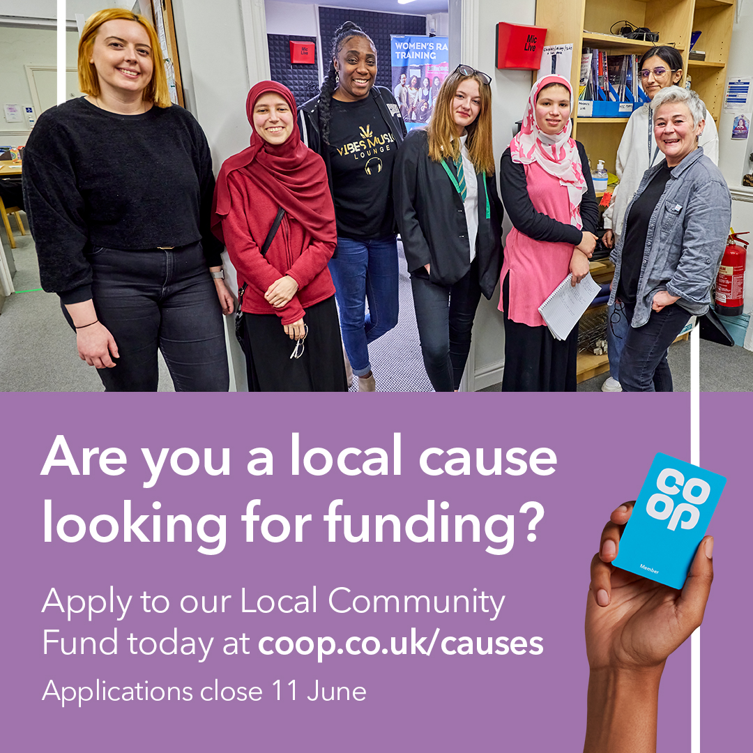 Do you know a #notforprofit group in #WhitleyBay or #Cullercoats that helps bring people together to provide opportunities for young people that needs funding? Applications for the Local Community Fund are now open, apply today 👉 coop.co.uk/causes