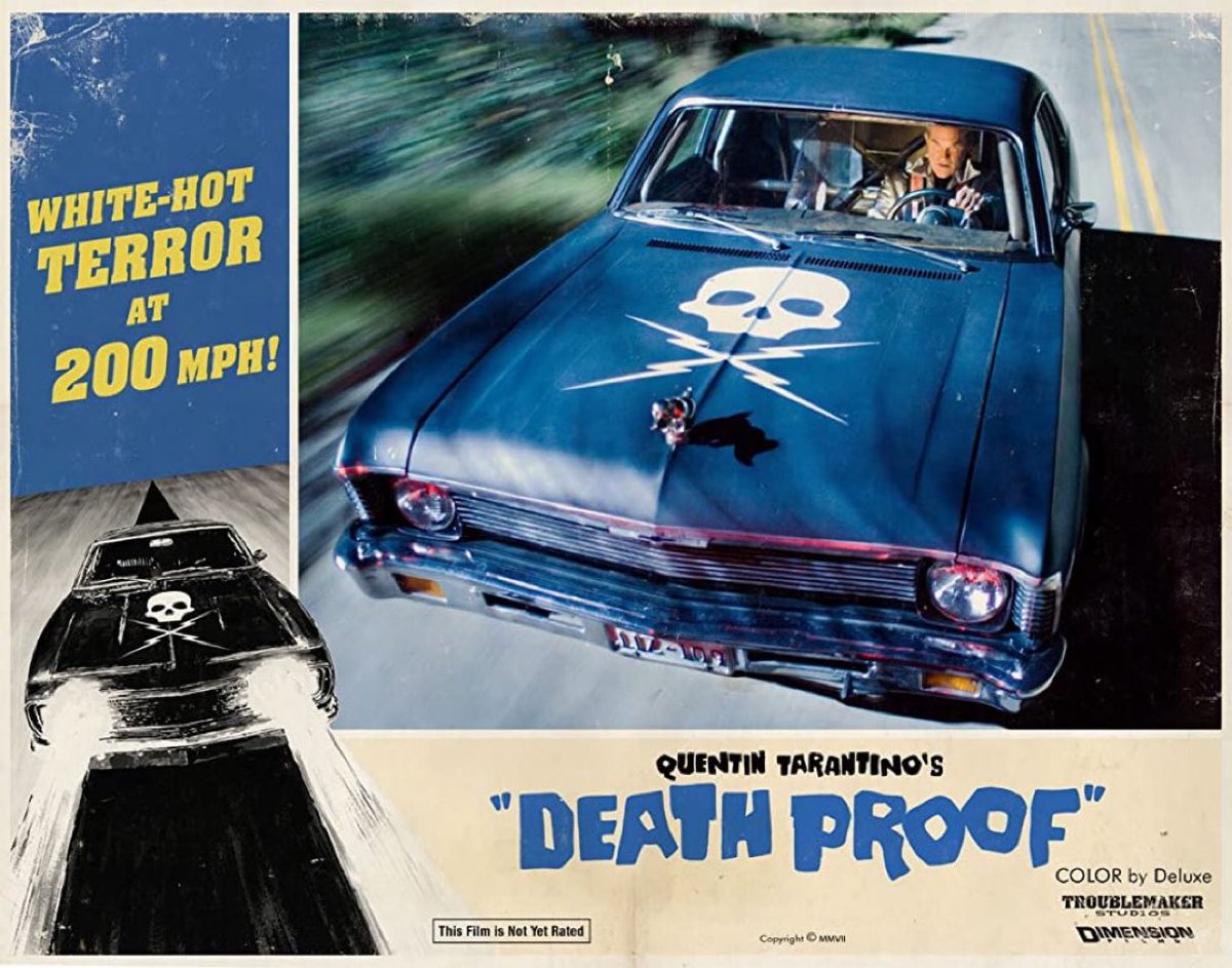 11:15pm TODAY on @Film4 

The 2007 #Action #Thriller film🎥 “Death Proof” directed & written by #QuentinTarantino

🌟#KurtRussell #ZoëBell #RosarioDawson #VanessaFerlito #SydneyPoitier #JordanLadd #RoseMcGowan #TracieThoms