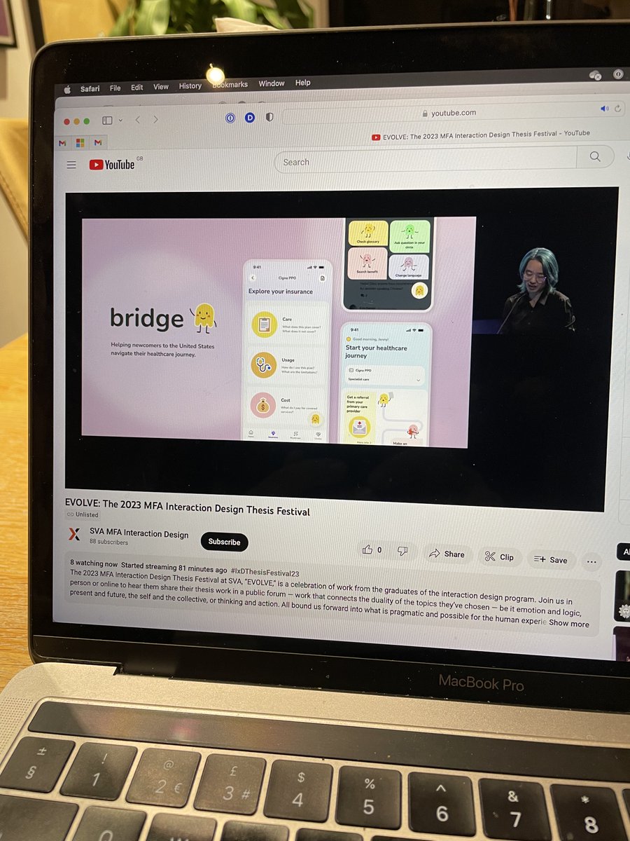 Massive congratulations to the @svaixd students on their thesis presentations today. It has been a complete joy advising Ashley Ma this year on her project to empower people to navigate the wildly opaque U.S. healthcare system. Cheering you on across the pond #IxDThesisFestival23