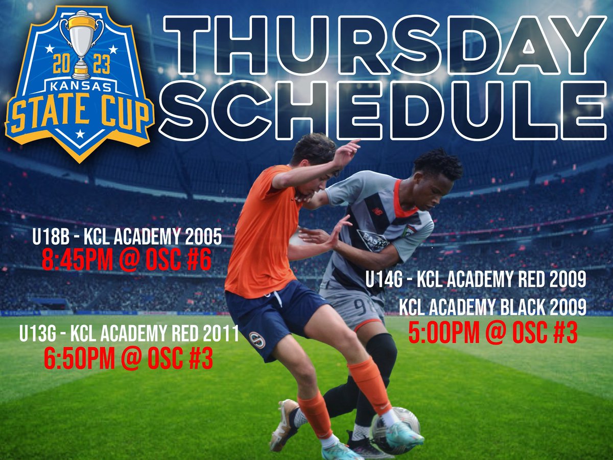 LegendsSoccer10's tweet photo. State Cup is back in action tonight at the Olathe Soccer Complex! It’s going to be a beautiful night for some great Legends soccer to be on display! 🌟🎯

Best of luck to all teams competing!🏆🥇 https://t.co/FfZl1RL8xl