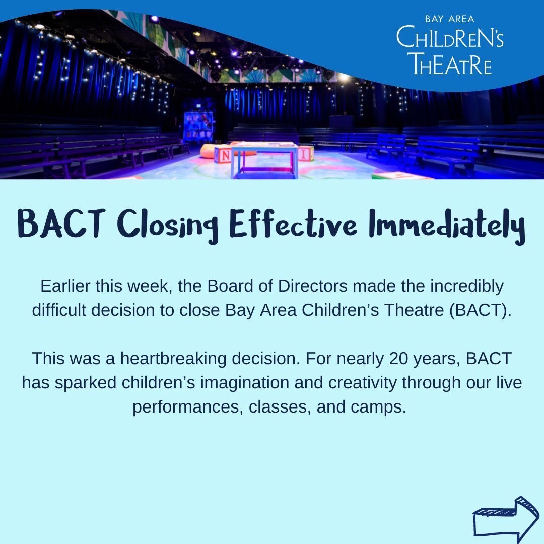 BACTheatre's tweet photo. We are aware that this decision will affect those of you who have unresolved camps and classes, projects, or invoices with BACT. Please navigate to the link in our bio for next steps. https://t.co/8wkEKDWVR1