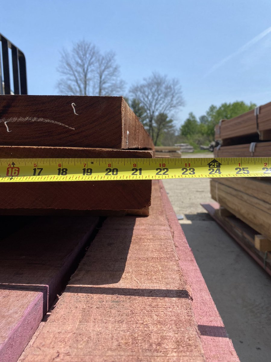 CCW_1997's tweet photo. Beautiful day to sort orders outside
8/4 Brazilian cherry (jatoba)
5/4 Sapele
4/4 Purple Heart
8/4 Black Limba #customcountrywoods #exotic #exoticwood #exoticwoods #exoticlumber #purpleheart #purpleheartwood #braziliancherry #jatoba #sapele #blacklimba #blacklimbawood #wood https://t.co/N7bA6dguT3