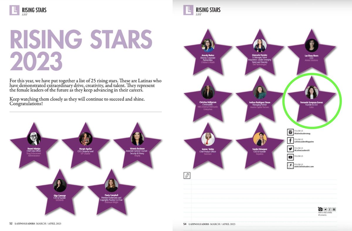 Celzo Agua Fresca (@celzodrink) on Twitter photo Our jefa is already a star for us, but it's extra sweet to see her being recognized by <a href="/LatinoLeadersUS/">Latino Leaders</a> as a rising star.
#cpg #austintx Our jefa is already a star for us, but it's extra sweet to see her being recognized by <a href="/LatinoLeadersUS/">Latino Leaders</a> as a rising star.
#cpg #austintx