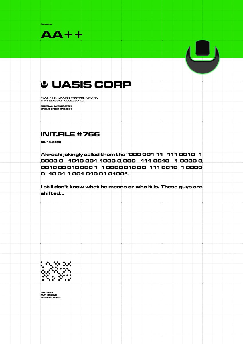 MISSION 2. INNER CIRCLE / LEVEL 🟢 SATUS : OPEN

Please enter the Discord to join the competition.  Good luck, everyone. 

#uasis #thegame