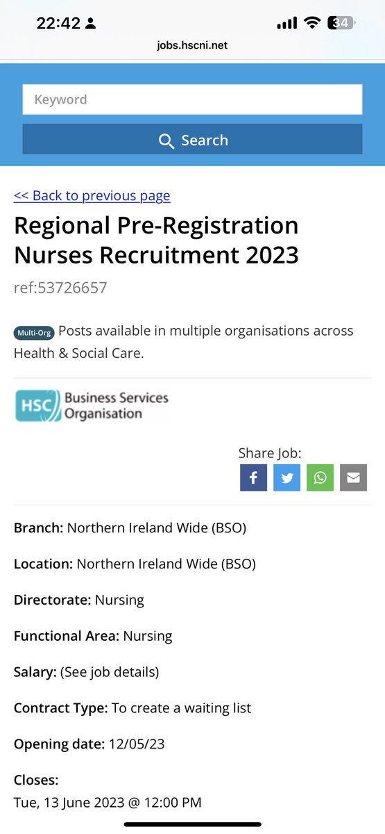 ‼️ Do you want a career in Emergency Care ‼️🚑 🏥 🚁 
You can join the fabulous ED teams <a href="/BelfastTrust/">Belfast Trust</a> <a href="/NHSCTrust/">Northern Trust</a> <a href="/setrust/">South Eastern Trust</a> <a href="/SouthernHSCT/">Southern Trust</a> <a href="/WesternHSCTrust/">Western Trust</a> 
on the below ⬇️link (Closes 13th June)
Regional Pre-Registration Nurses Recruitment 2023 - HSCNI Jobs jobs.hscni.net/Job/28525/regi…