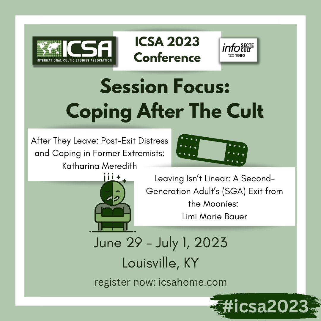 ICSAorg's tweet photo. 📍 Here is a preview of some of the talks you will see at this year's ICSA Annual Conference! Register and book a hotel room at the conference hotel, Hotel Distil, by clicking the Linktree in our bio! #icsa2023
#cults #recovery #highcontrolgroups https://t.co/H0QOWfeOMb