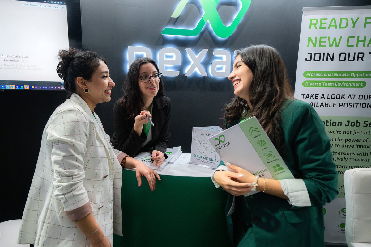 gonexaya's tweet photo. Experience the excitement of EMEC expo through our captivating journey! 

Our booth buzzed with energy as professionals networked, forging opportunities. 

With our innovative solutions and dynamic team, we are driving digital transformation and shaping businesses. 

#nexaya https://t.co/PVks92Mwdw