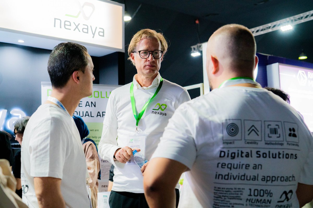 gonexaya's tweet photo. Experience the excitement of EMEC expo through our captivating journey! 

Our booth buzzed with energy as professionals networked, forging opportunities. 

With our innovative solutions and dynamic team, we are driving digital transformation and shaping businesses. 

#nexaya https://t.co/PVks92Mwdw