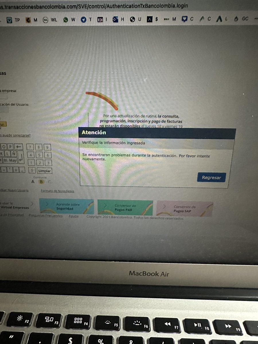 tweetsuricatum's tweet photo. @Bancolombia No, eso ha estado y sigue caidísimo la Sucursal Virtual empresas , en las que cobran un montón de dinero por este servicio https://t.co/ogZiLvwiFV