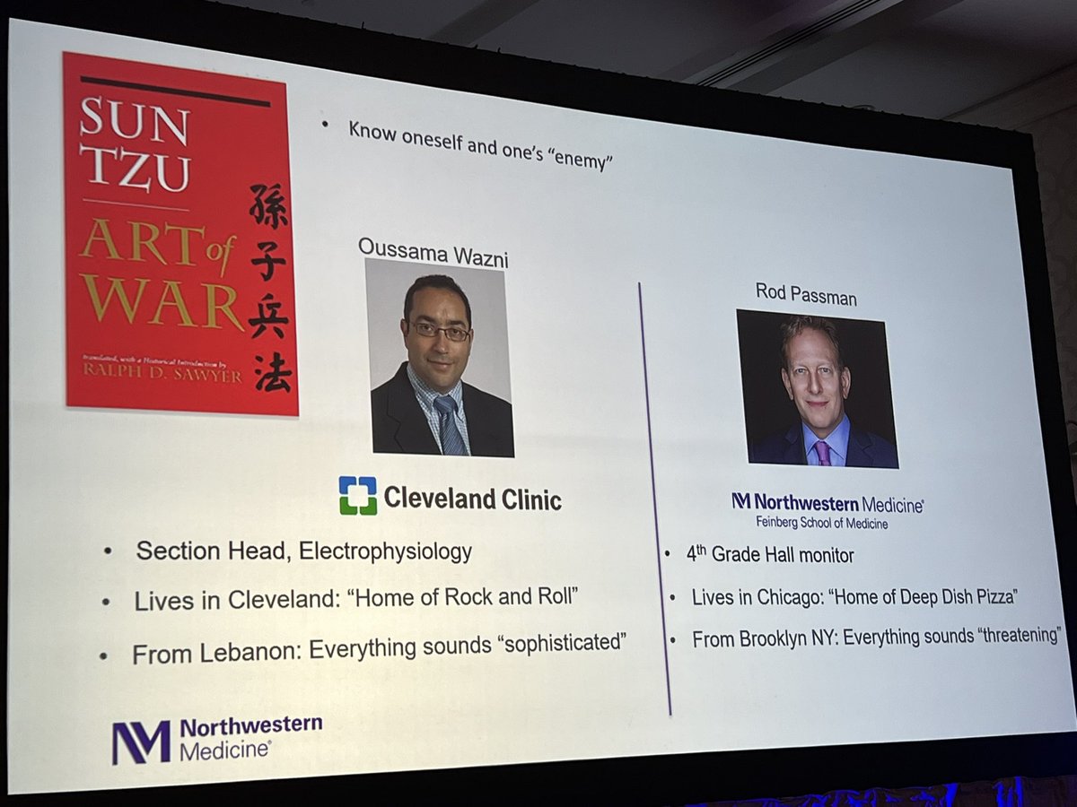 guroledip's tweet image. Fun last debate of the day- what is the future of stroke prevention after “successful” @AFib_Disease ablation: #LAAC vs #NOAC in pocket? Great intro from @PassmanRod on the art of war for this debate against @omwazni who emphasized problems with indefinite length of monitoring