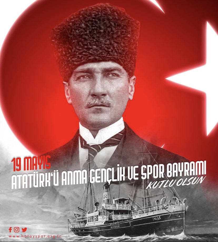19 Mayıs Atatürk’ü Anma, Gençlik ve Spor Bayramı’mız kutlu olsun.🇹🇷
#AtakaşHatayspor