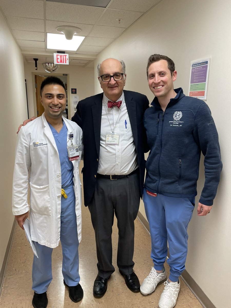 Georgetown Neurology Residency (@gtownneurology) on Twitter photo Last clinic day for our PGY-4s <a href="/ammehta92/">Amit Mehta</a> and @JIsaacsonMD. Truly an honor staffing our patients with one of the giants in #neurology, Dr. Robert Laureno 🧠🫡👨⚕️! <a href="/MedStarWHC/">MedStar Washington</a> #MedTwitter Last clinic day for our PGY-4s <a href="/ammehta92/">Amit Mehta</a> and @JIsaacsonMD. Truly an honor staffing our patients with one of the giants in #neurology, Dr. Robert Laureno 🧠🫡👨⚕️! <a href="/MedStarWHC/">MedStar Washington</a> #MedTwitter