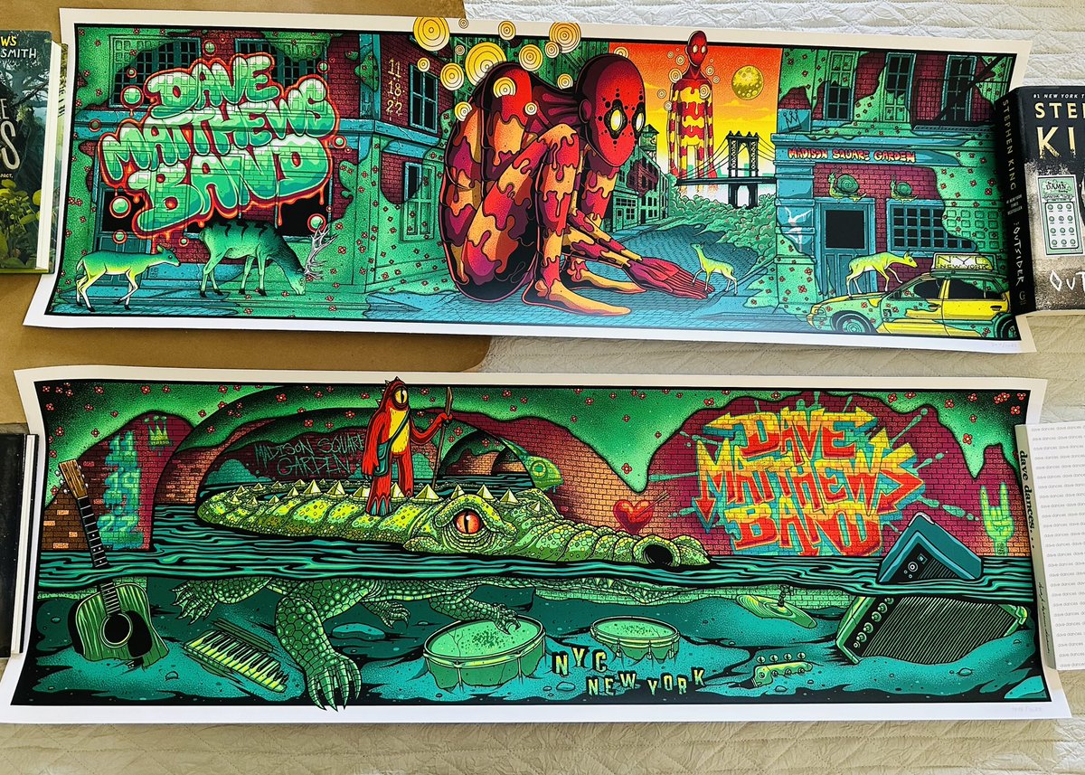 JamieAnnetteHe2's tweet photo. Two very cool posters donated to support a very good cause. #onesimplewish 😍 MSG Fall Tour ‘22 https://t.co/5KeGqhjdT5