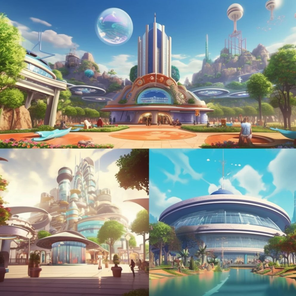 NftEcat's tweet photo. 🆕 Good weather out, we're going to the new Theme Park. Which one do you like? #Petsfriendly #AIArt #AIArtistCommunity https://t.co/Lg37nMO9fr