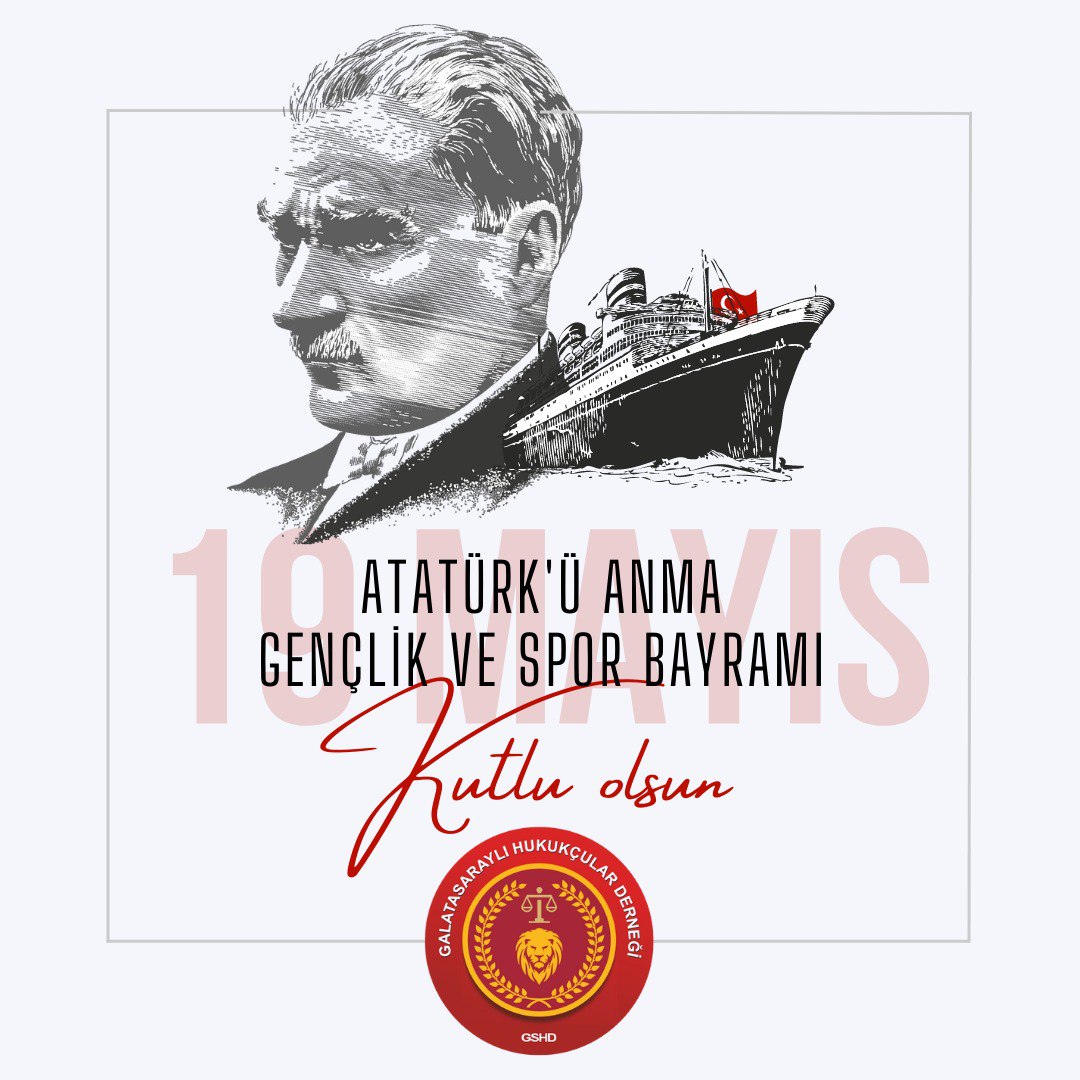 gshukukcularder's tweet photo. 19 Mayıs Atatürk'ü Anma Gençlik ve Spor Bayramı Kutlu Olsun
#gshd #19Mayıs1919 #19MAYIS https://t.co/QeUQ20gIiQ