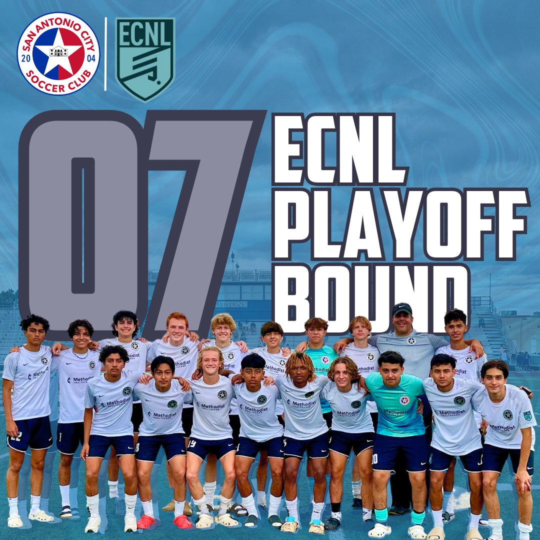 They say lightning never strikes twice ⚡️⚡️ Our SA City 07B @ecnlboys has qualified for the 22|23 Playoff Season! Congrats Adriano, players, and parents for this remarkable achievement! 

#BuildingTheCITY #SACityProud
🔵🔴