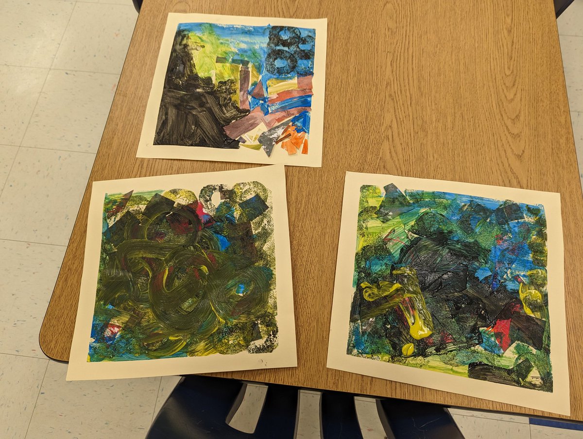 msdsartroom's tweet photo. This is one of the best adaptive art projects I have ever done! Painting over painted paper. #rvilleproud #adaptiveart https://t.co/aowkA8rXal