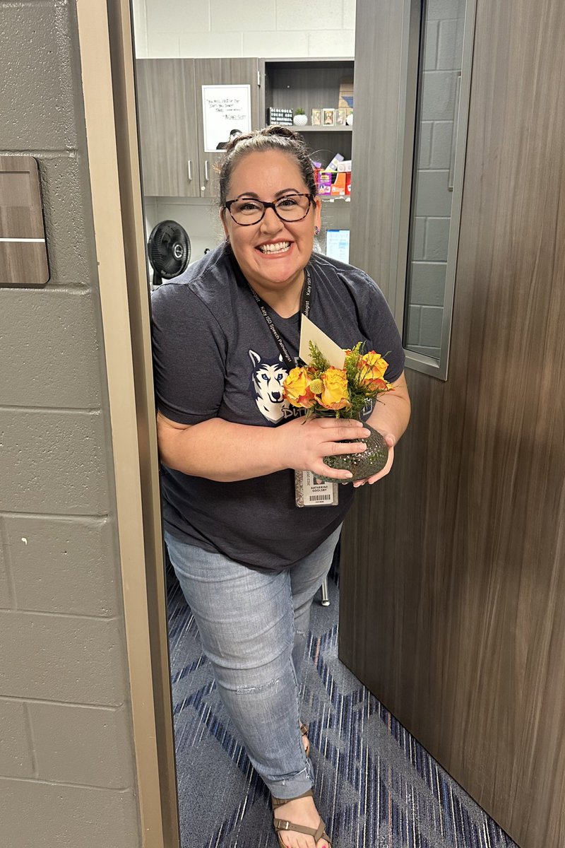 Happy Speech Language Pathologist Day Ms. Goolsby! We are so thankful for all you do to support our Huskies! You are the best! 💙🤍🐾 <a href="/HaskettJH/">Haskett Junior High</a> <a href="/BYoungHJH/">Brent Youngblood</a> #WeAreHaskett