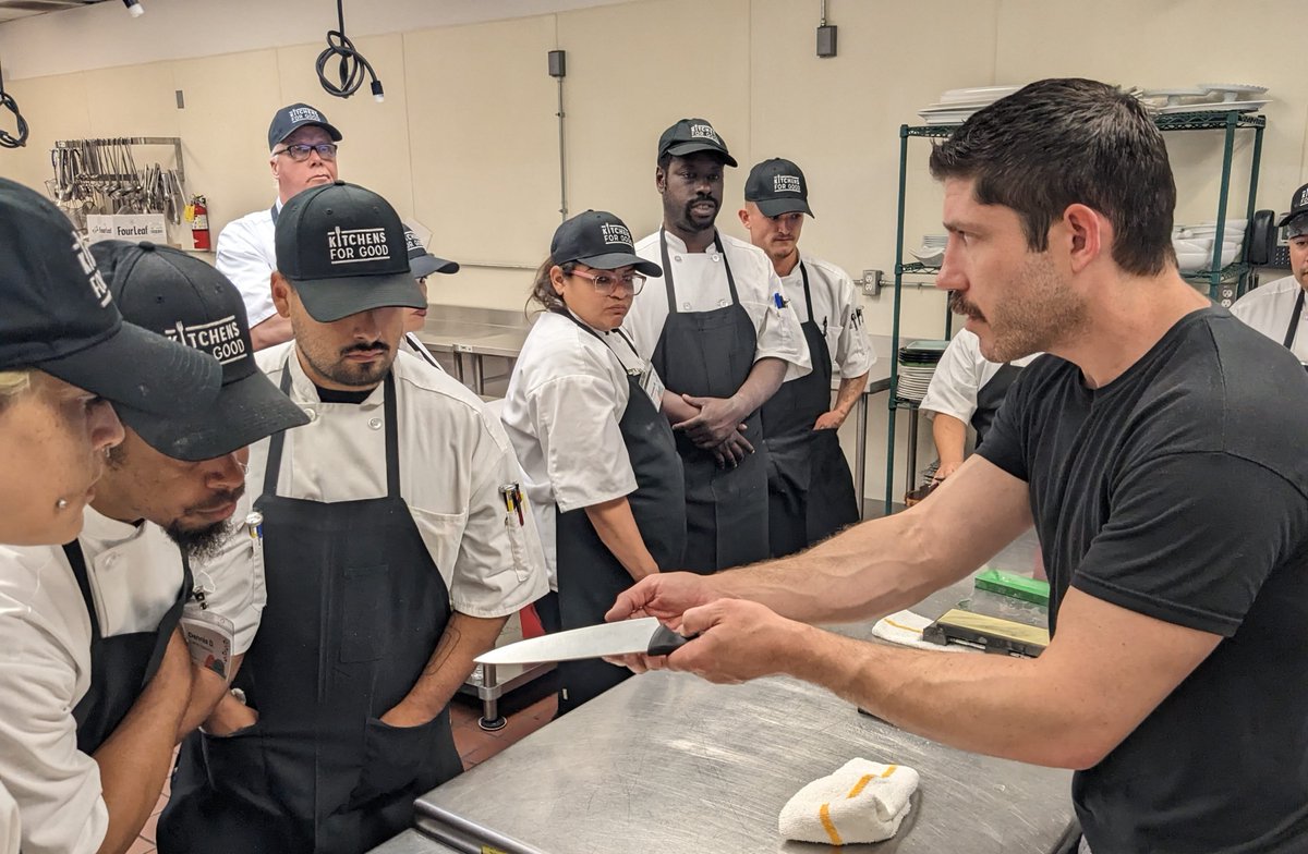 Did you know that sharp knives are essential for both safety and precision in the kitchen? Apprentices are diving into the world of knife sharpening with Brandon from <a href="/KnivesMeglio/">Meglio Knives</a>