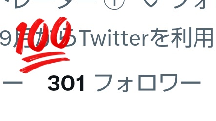 変動あると思うけど、300フォロワー↑ありがとうございます😆💕✨