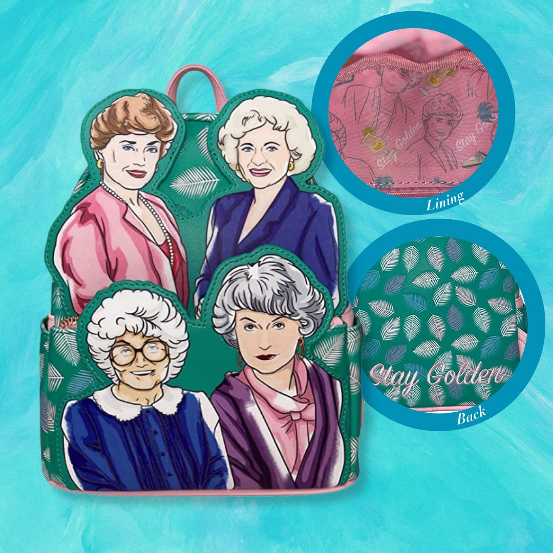 loungeflynews's tweet photo. 🆕  Available Now! Loungefly The Golden Girls Television Show Stay Golden Mini Backpack✨  #retrofacts exclusive  

🛍️Buy➞  https://t.co/AaSk8yDpqR https://t.co/sE86Gpstgf