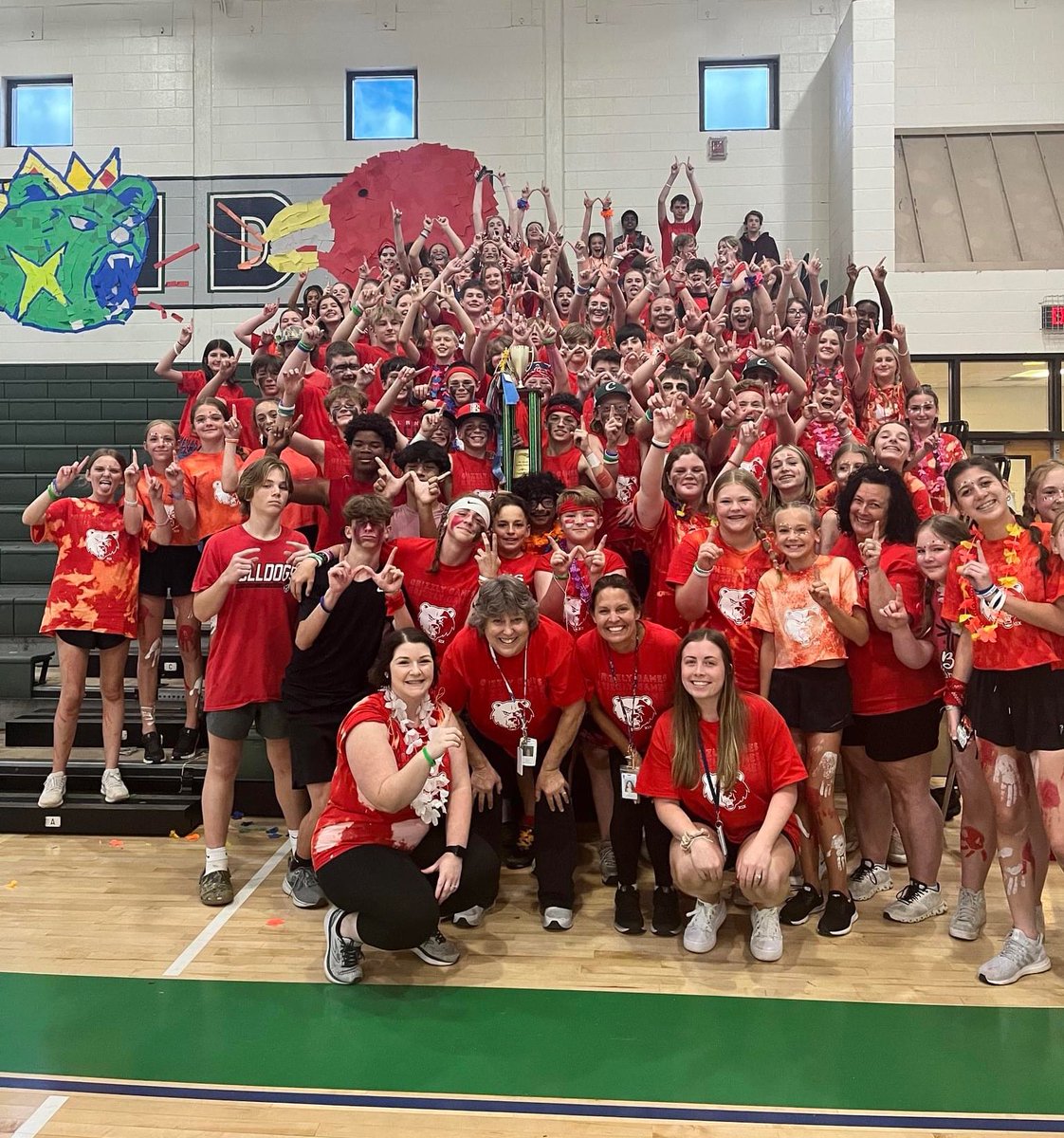 stacyrich47's tweet photo. Grizzly Games 2023 is a wrap! Winners were 6th - blue, 7th - red and 8th - gray. 
@CreeklandMS https://t.co/QYobFV8RdB