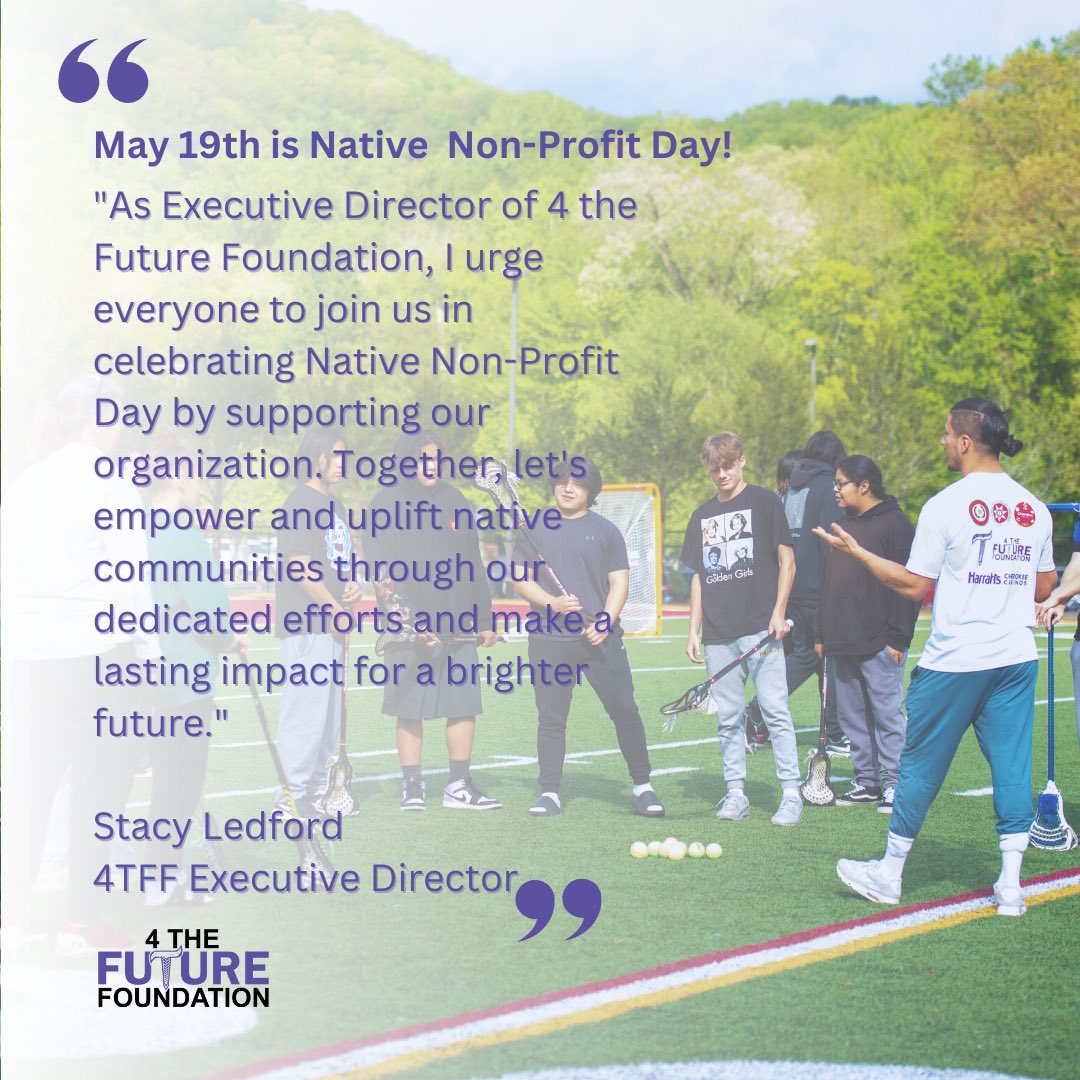 Thompson4Future's tweet image. Tomorrow May 19th is #NativeNonProfitDay 🗓️

Native non-profit day is a giving initiative aimed at increasing support for Native-led organizations nationwide! 
#GiveNative #SupportNativeLed #4TFF #4TheFuture #4TheFutureFoundation #NonProfit