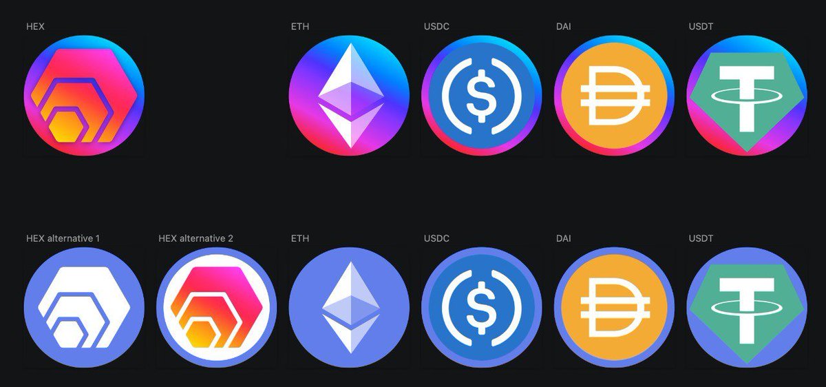 The logos with the pulse color gradient around them on app.pulsex.com around them are currently set to mean bridge in from #ethereum. They're going to be changed to showing an ethereum colored circle around them instead becuase they're bridged in from ethereum.