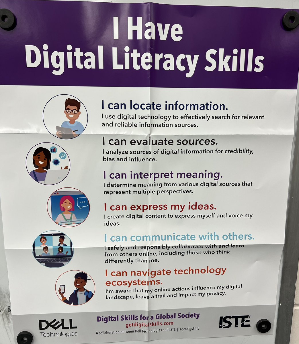 Aren’t these the cutest stickers for the ISTE Student Standards?! I love them! They sent a really informative poster too. Thank you, @ISTEofficial Can’t wait for @ISTELIVE! #MIEExpert #ReinventTheClassroom
