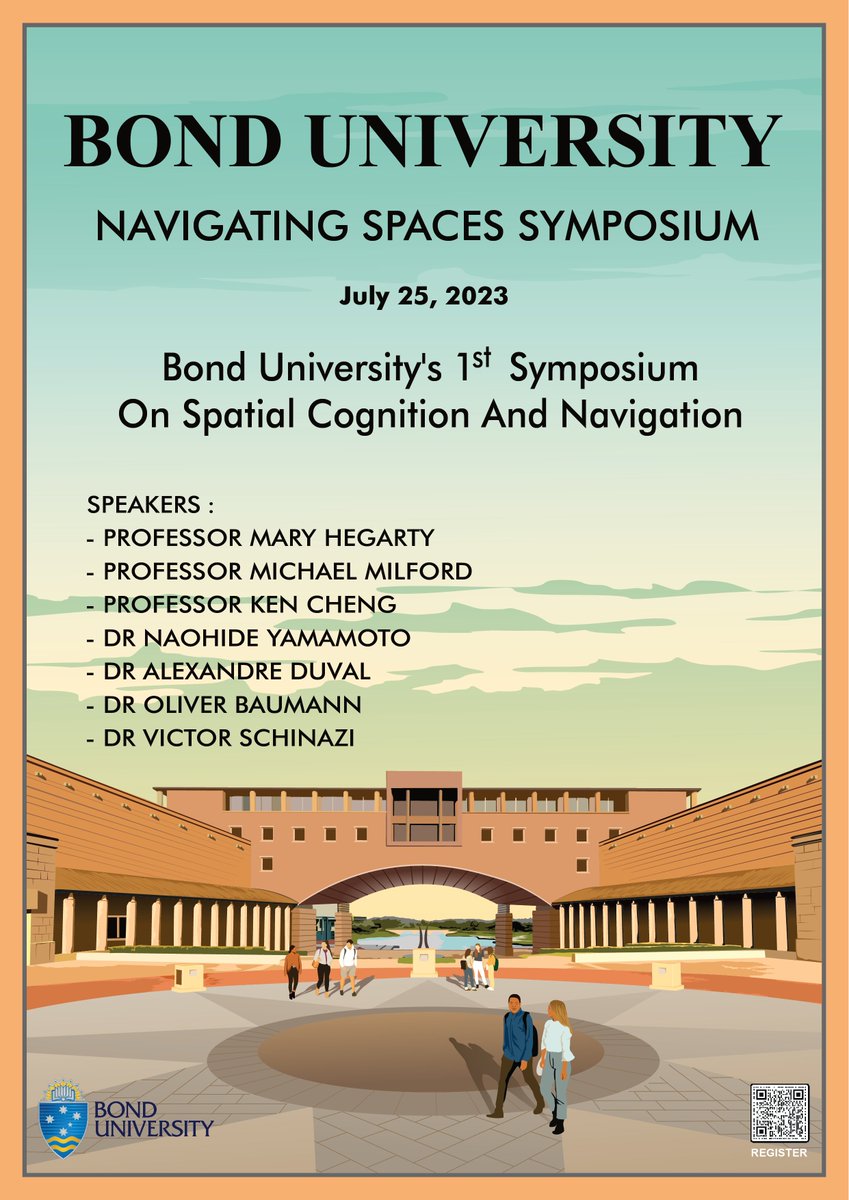 vschinazi's tweet image. I am excited to announce Bond University's first symposium on #spatialcognition and #navigation. I’m looking forward to welcoming all the incredible speakers to this event. Register today to ensure your
spot: lnkd.in/gnjuuze3