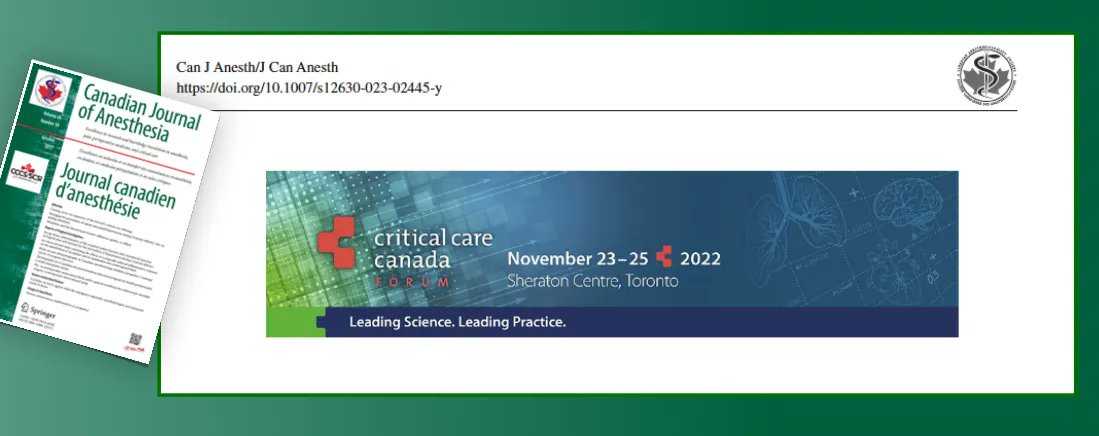 CJA - Canadian Journal of Anesthesia tweet media